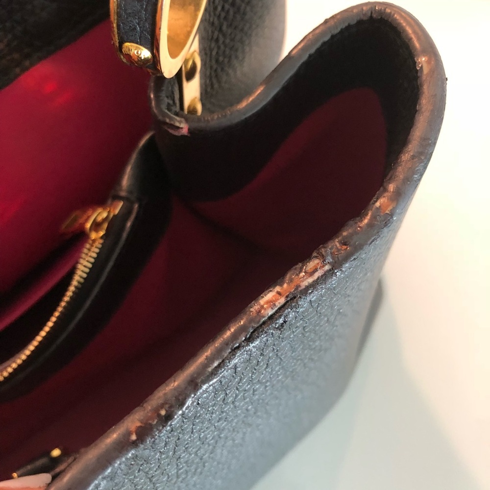 Authentic Louis Vuitton Capucines MM Black - Picture 6 of 8